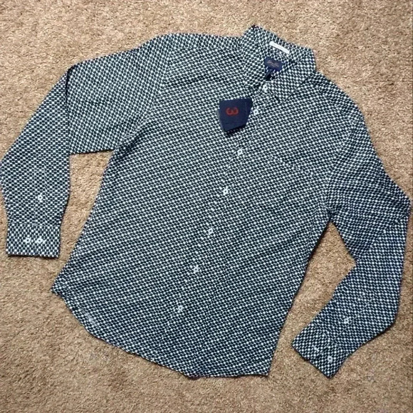 Good Man Brand Long sleeve geometric pattern button down shirt NWT - Picture 1 of 7
